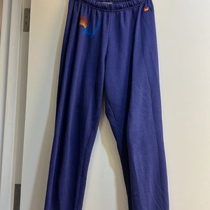 Aviator Nation logo purple sweatpants. Size Large